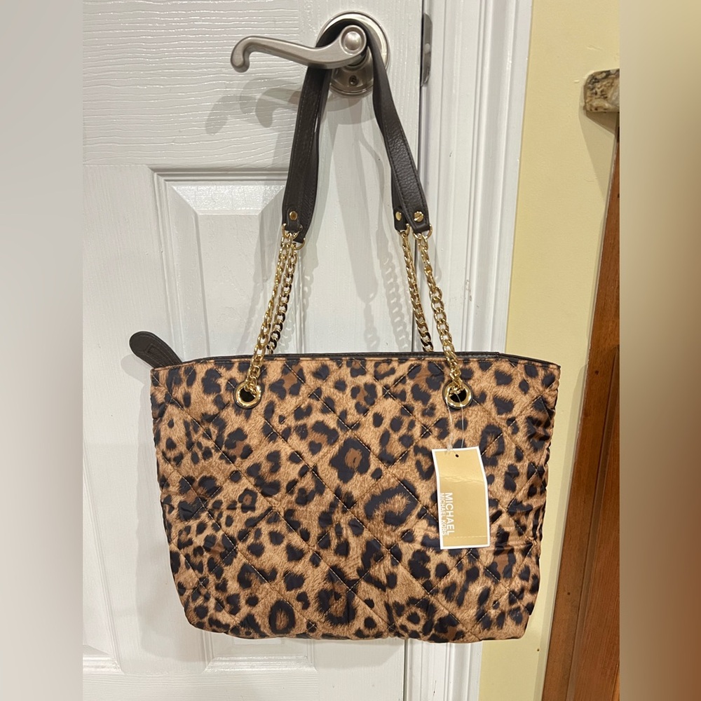 Michael Kors Leopard Print Nylon Tote NWT
